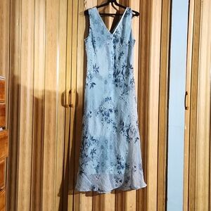 Floral Blue Maxi Dress